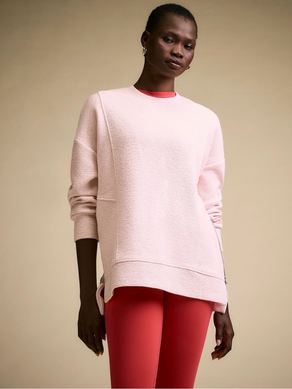 Calia Women’s Elevate Side Zip Tunic- Pink Darling